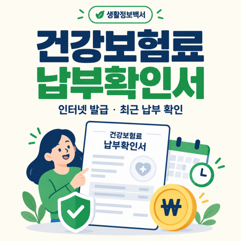 건강보험료 납부확인서 발급｜인터넷·팩스·최근 납부 안 보일 때