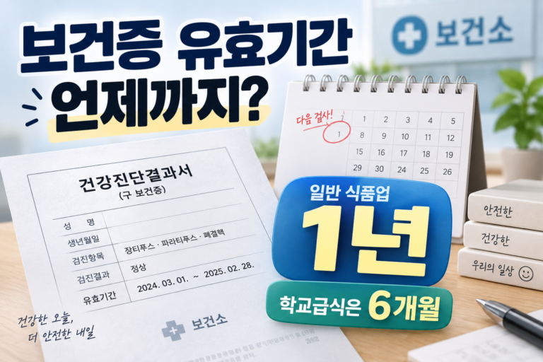 보건증 유효기간은 언제