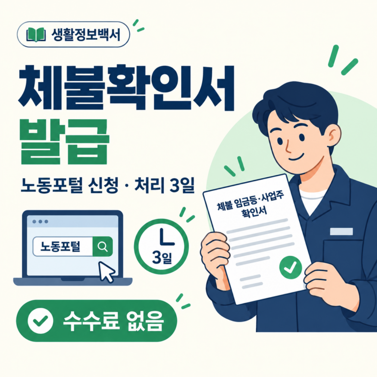 체불 임금등 사업주 확인서 발급방법