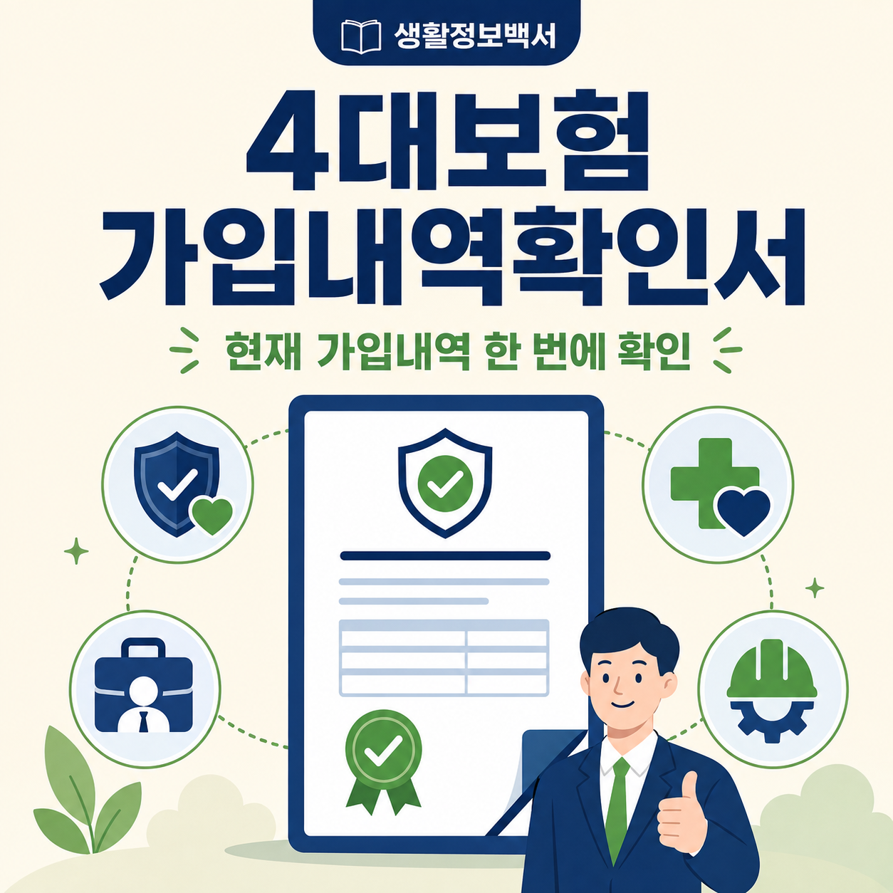 4대보험 가입내역확인서 현재 가입내역 확인 안내